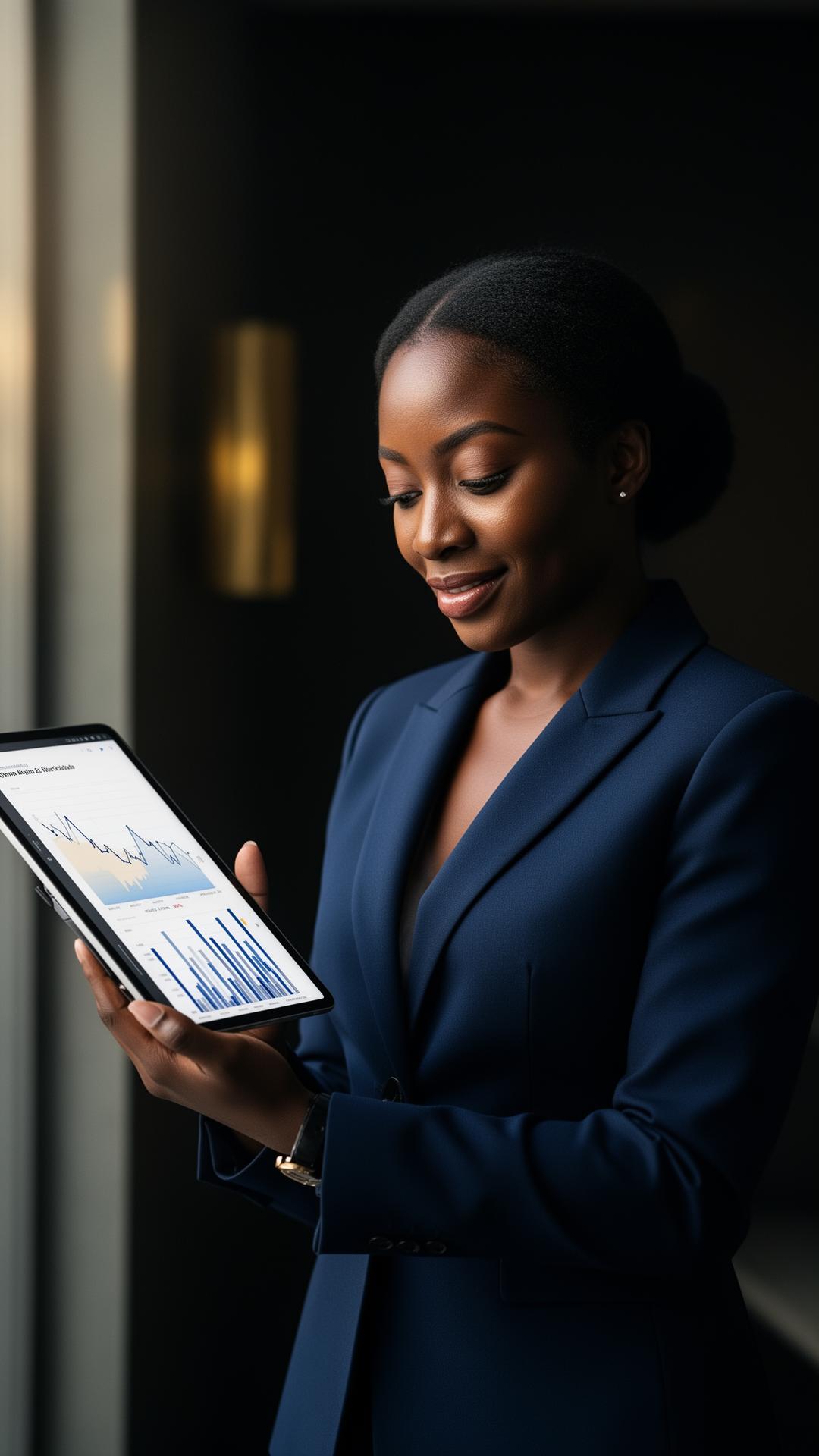 Fractional CFO reviewing financial dashboard